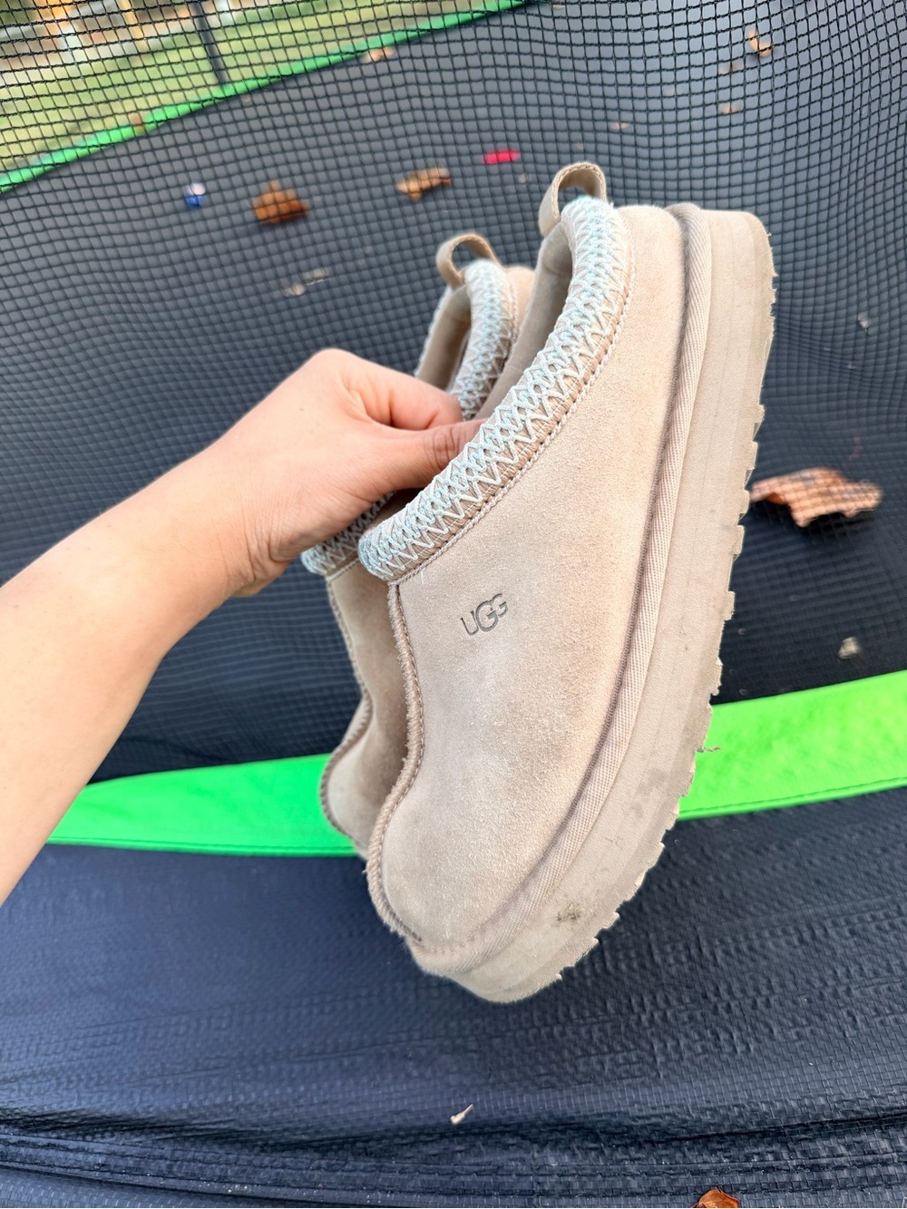 UGG Women's Beige Suede Clog Mule